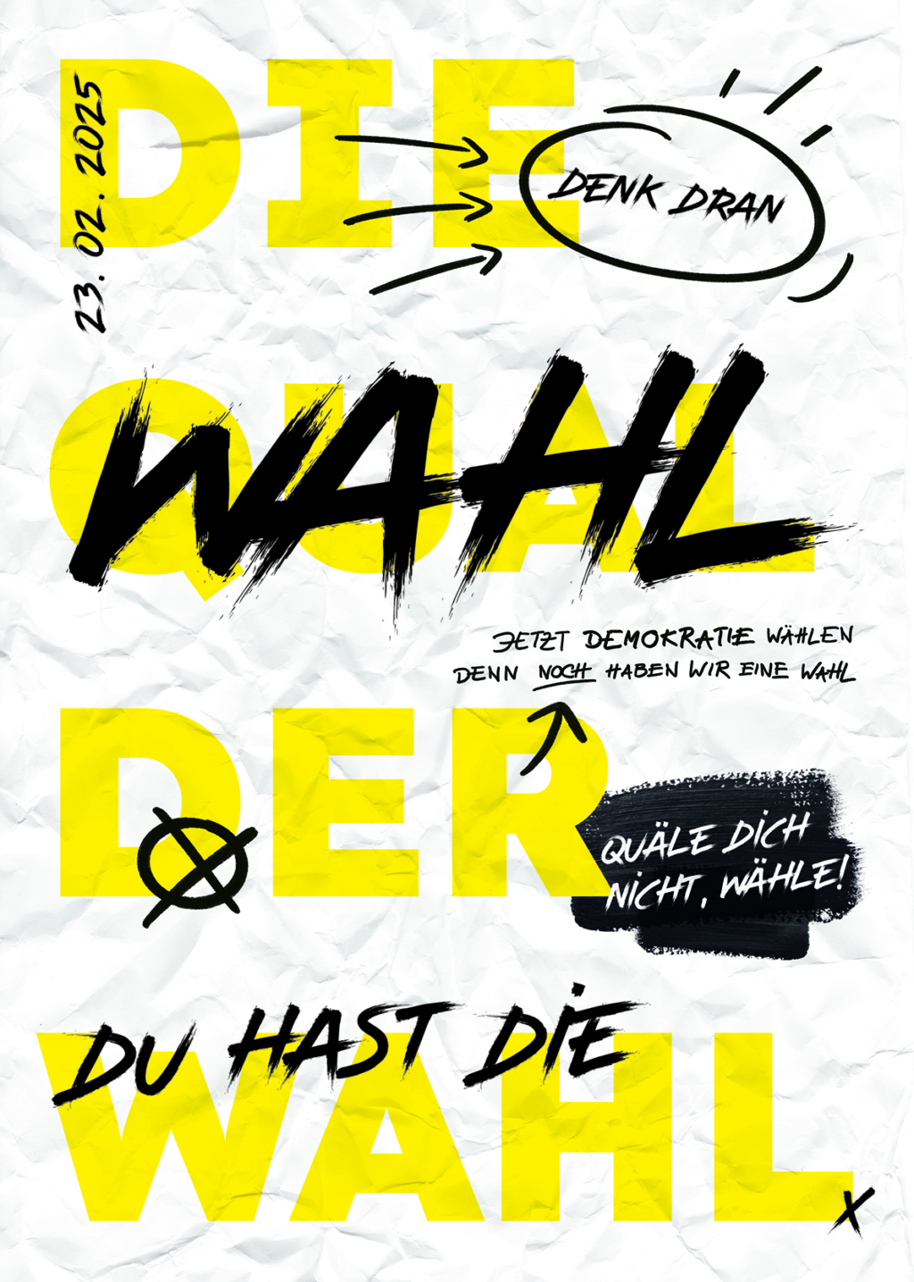 meandsarah – Grafikdesign Plakat: Zukunft der Demokratie